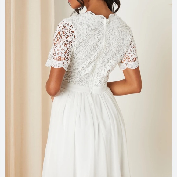 Lulu's White Lace Dress - Picture 3 of 15